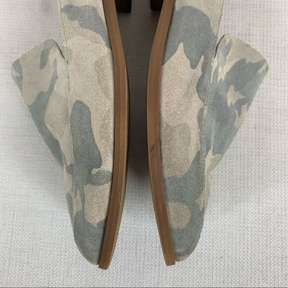 Susina size 8 Gray Suede Camo Camouflage Kellen Almond Toe Loafer - Picture 8 of 14
